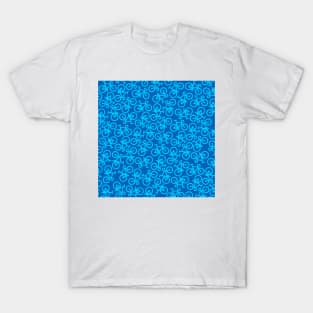 Bikes Blue Pattern T-Shirt